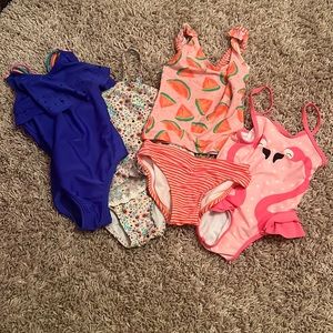 4 swim suits size 4/5T